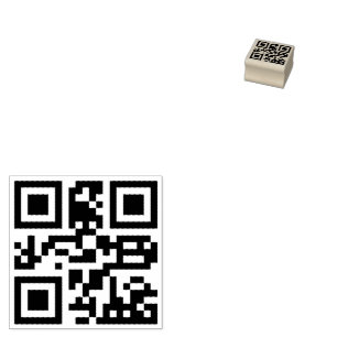 Sello De Caucho Sitio web personalizado de código QR escaneable Di