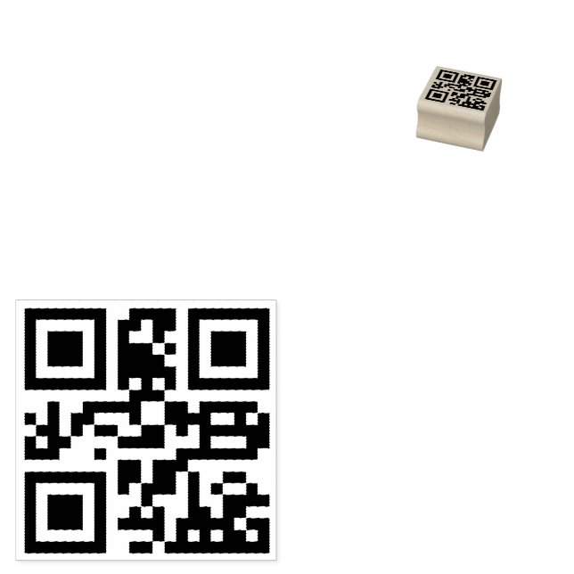 Sello De Caucho Sitio web personalizado de código QR escaneable Di (Sellado)