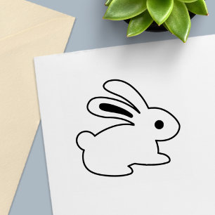 Sello De Caucho Sitting Bunny Rabbit Color Me