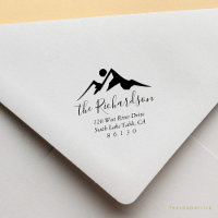 Sketch de montaña Sunrise Return Address Self-inki