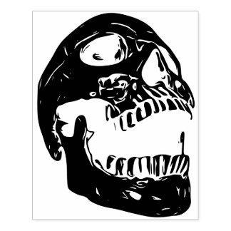 Sello De Caucho Skull - der Schrei