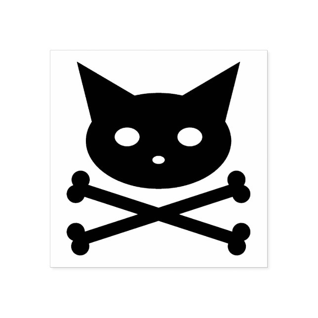 Sello De Caucho +{ Skull Kitty }}+ (Impresión)