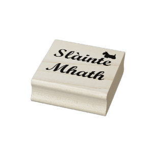 Sello De Caucho Slainte Mhath, Gaidhlig buenas bendiciones/Scottie