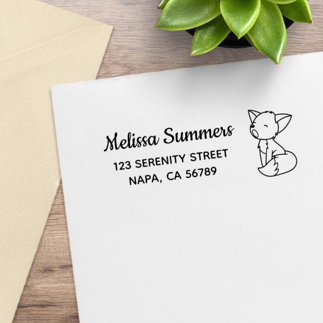 Sello De Caucho Sleepy Little Fox Address 2 (Subido por el creador)