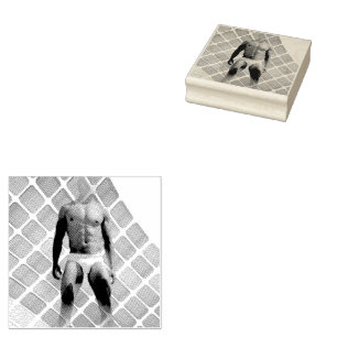 Sello De Caucho SlipperyJoe musculoso hombre abdominales six-pack 