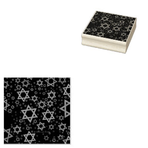 Sello De Caucho SlipperyJoe's Estrella David temática de Hanukkah 