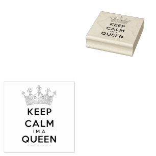 Sello De Caucho SlipperyJoe's Keep Calm Queen Royal Crown jewels a