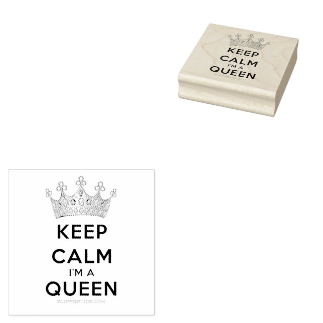 Sello De Caucho SlipperyJoe's Keep Calm Queen Royal Crown jewels a (Sellado)