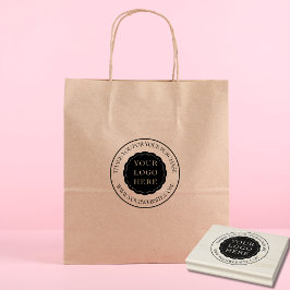 Sello De Caucho Small Business Custom Wood Art Stamp with Logo