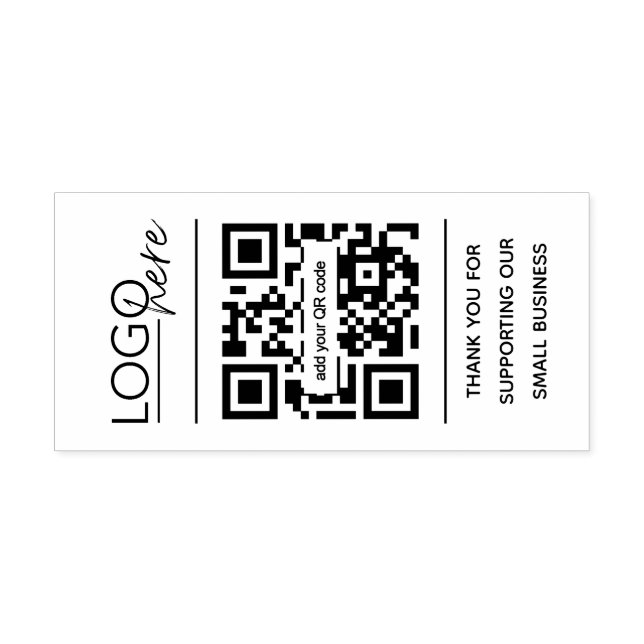 Sello De Caucho Small Business QR Code Thank You (Impresión)