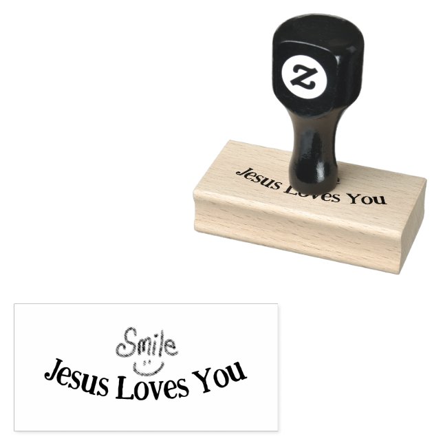 Sello De Caucho Smile Jesus Loves You Christian  (Sellado)