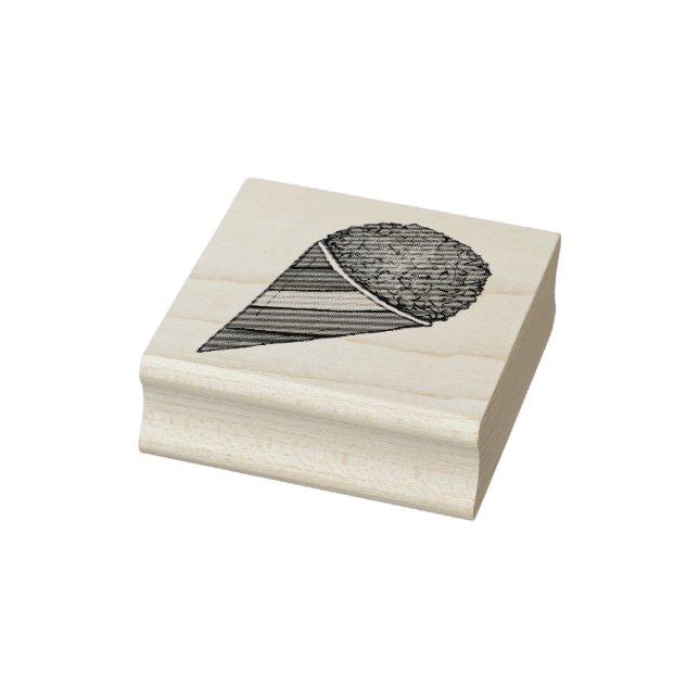 Sello De Caucho Snoball de hielo sinuoso de cono de nieve de veran (Sello)