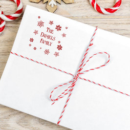 Sello De Caucho Snowflake Navidades personalizados