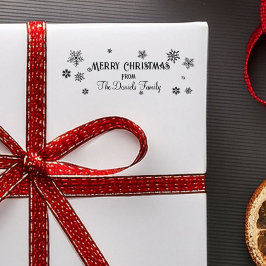 Sello De Caucho Snowflake Navidades personalizados