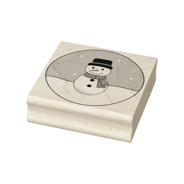 Sello De Caucho Snowley Winter Day Snowman (Sello)