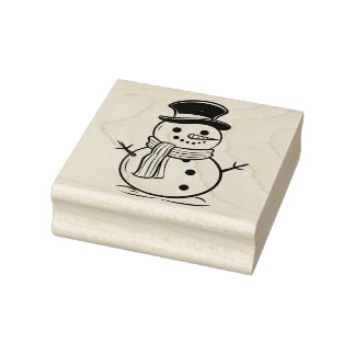 Sello De Caucho Snowman 1