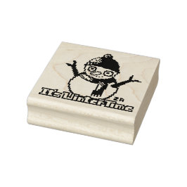 Sello De Caucho Snowman PixelArt, Pixel Art, 