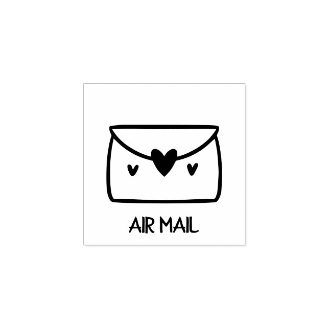 Sello De Caucho Sobre de correo aéreo (Impresión)