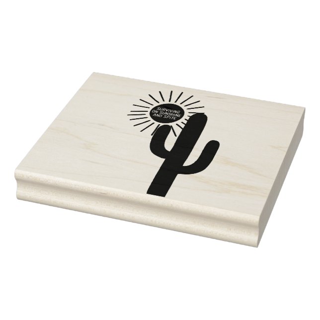 Sello De Caucho Sobrevivir al sol y al espiar (Sello)