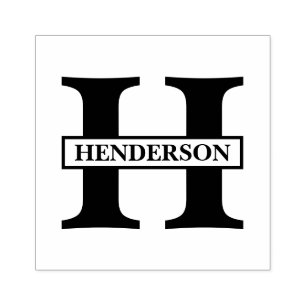 Sello De Caucho Sólo nombre de monograma