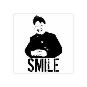 Sello De Caucho Sonriendo Kim Jong Un