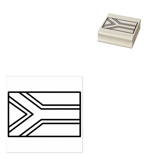 Sello De Caucho South Africa Flag (Sellado)