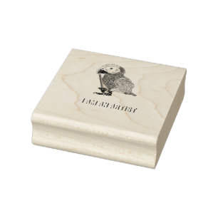 Sello De Caucho Soy Un Artista Loro Gris Africano