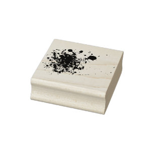 Sello De Caucho Splatter Halloween Horror Tinta Roja