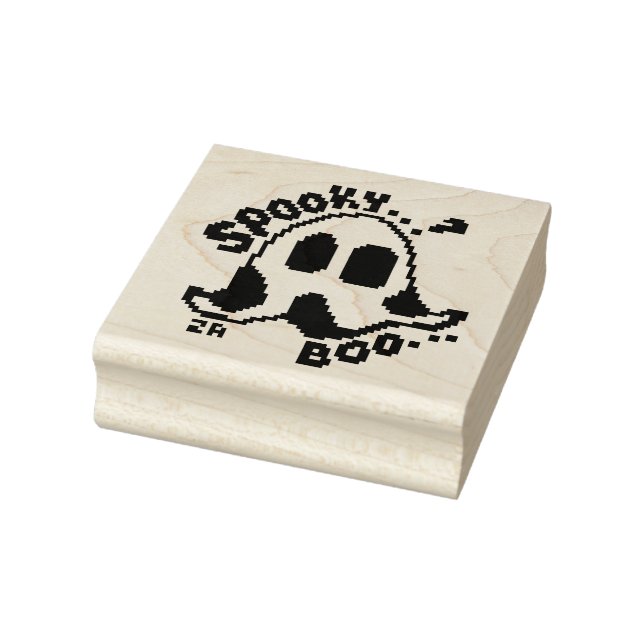 Sello De Caucho Spooky ghost, Pixelart, Pixel Art  (Sello)