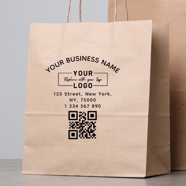 Sello De Caucho Square Custom Business Logo Qr Code & Address  (Subido por el creador)
