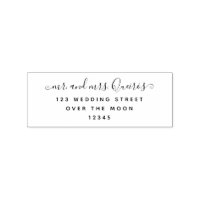 Sr. Sra. Boda Couple Calligraphy Return Address