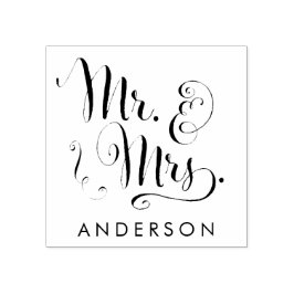 Sello De Caucho Sr. y la Sra.