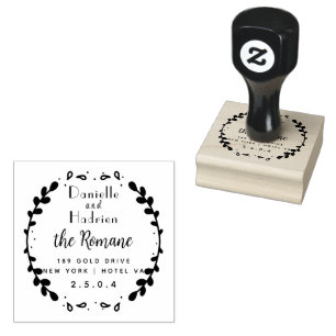Sello De Caucho Sr. y Sra. Boda Couple