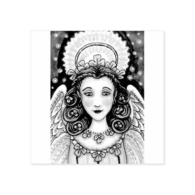 SELLO DE CAUCHO ST. EL DÍA DE PATRICK IRLANDO ANGEL RUBBER STAMP (Impresión)