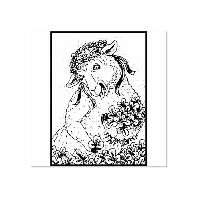 SELLO DE CAUCHO ST. LA EMERGENCIA IRLANDESA DE PATRICK Y EL SOMBRE (Impresión)