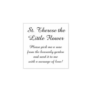 Sello De Caucho St. Therese, la pequeña oración de flores