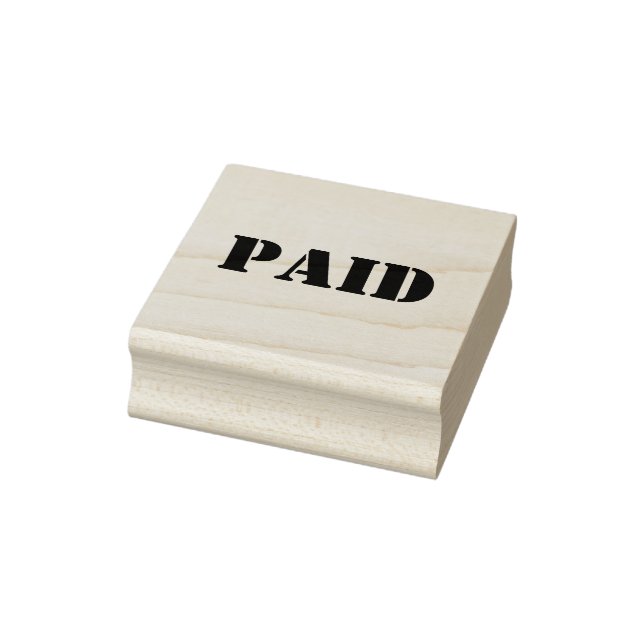 Sello De Caucho Stamp Wood Art PAGADO (Sello)
