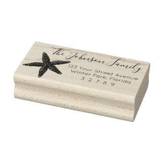 Sello De Caucho Starfish Beach House Gift Return Address Stamp