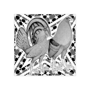 Sello De Caucho Stars and Stripes Gamefowl