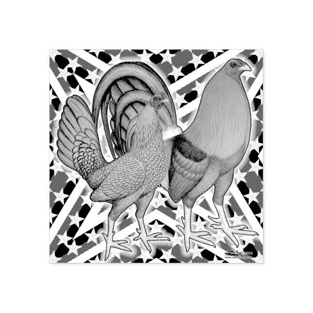 Sello De Caucho Stars and Stripes Gamefowl (Impresión)