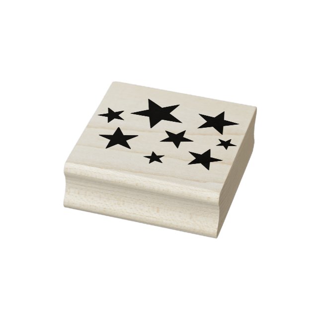 Sello De Caucho Stars Wood Art Stamp (Sello)