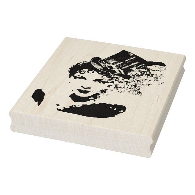 Sello De Caucho Steampunk Glamour Lady (Sello)