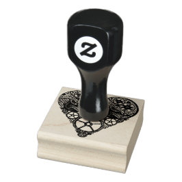 Sello De Caucho Steampunk Love Heart