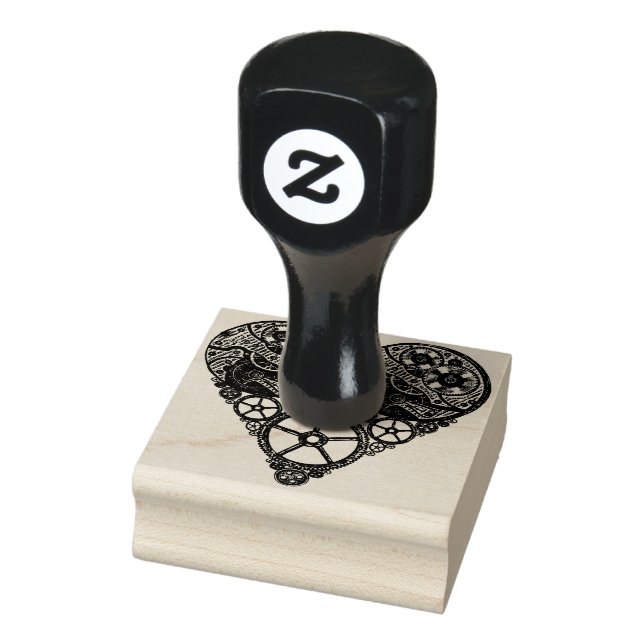 Sello De Caucho Steampunk Love Heart (Sello)