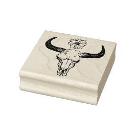 Sello De Caucho Steer Skull