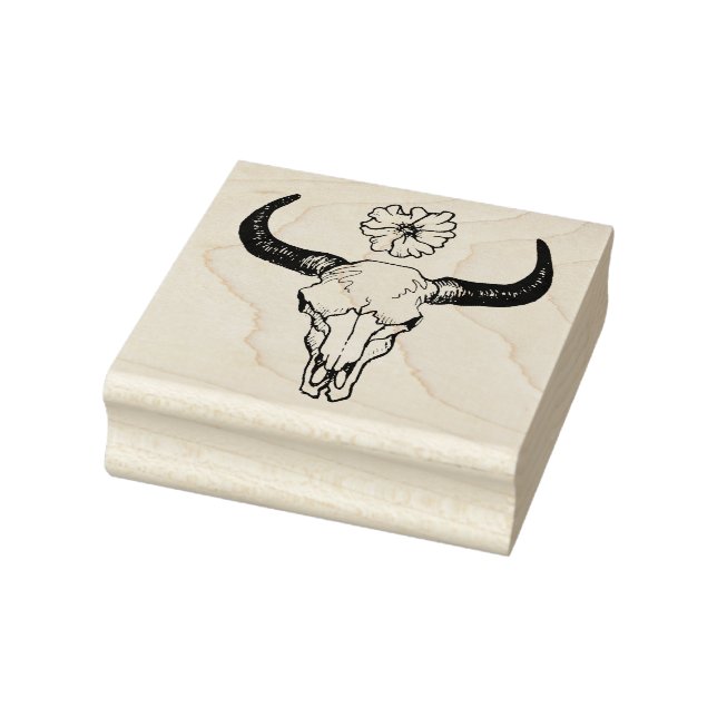 Sello De Caucho Steer Skull (Sello)
