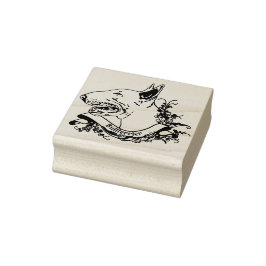 Sello De Caucho Stempe ANNO1900 mit Bullterrier