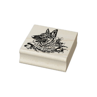 Sello De Caucho Stempel ANNO1900 Deutscher Schäferhund (grau)
