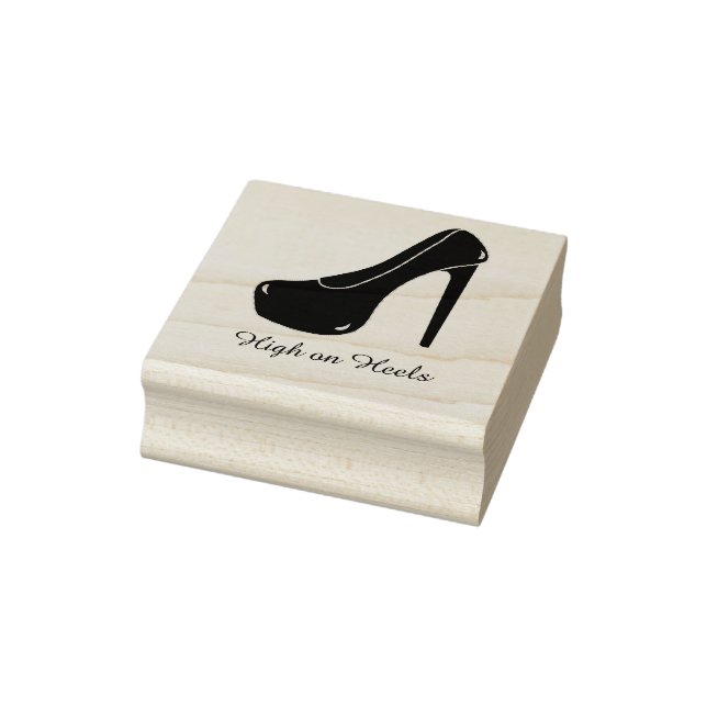 Sello De Caucho Stiletto High on Heels Texto personalizado (Sello)
