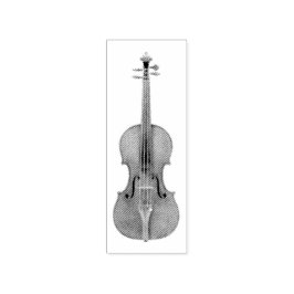 Sello De Caucho Stradivarius Violin Etched Look Reproduction